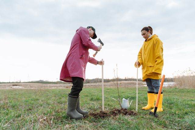 Freier Standort im Garten mit ausreichend Platz für Krone und Wurzeln eines Baumes.